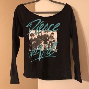 Off the shoulder band shirt